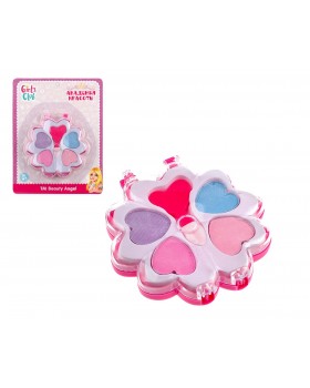 Косметика для детей "Girl's Club" в наборе: тени в 3-х цветах: розовый, голубой, фиолетовый, на блистере 14*11*2 см.